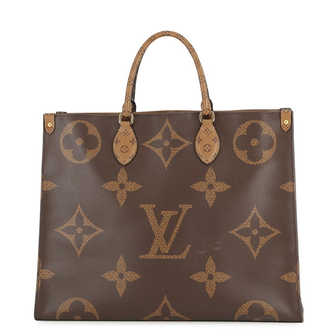 Louis Vuitton Monogram Reverse Giant On-the-Go Tote Bag (M44576) - 2-way shoulder bag. bag for: --- Catalog ---Category: SizeWeight: 1.12kg / 2.46lb.Size (HxWxD): 32cm x 40cm x 18cm / 12.59'' x 15.74'' x 7.08''Category: DesignType: Tote bagColor: Red colorGender: WomenMaterial: Monogram Reverse