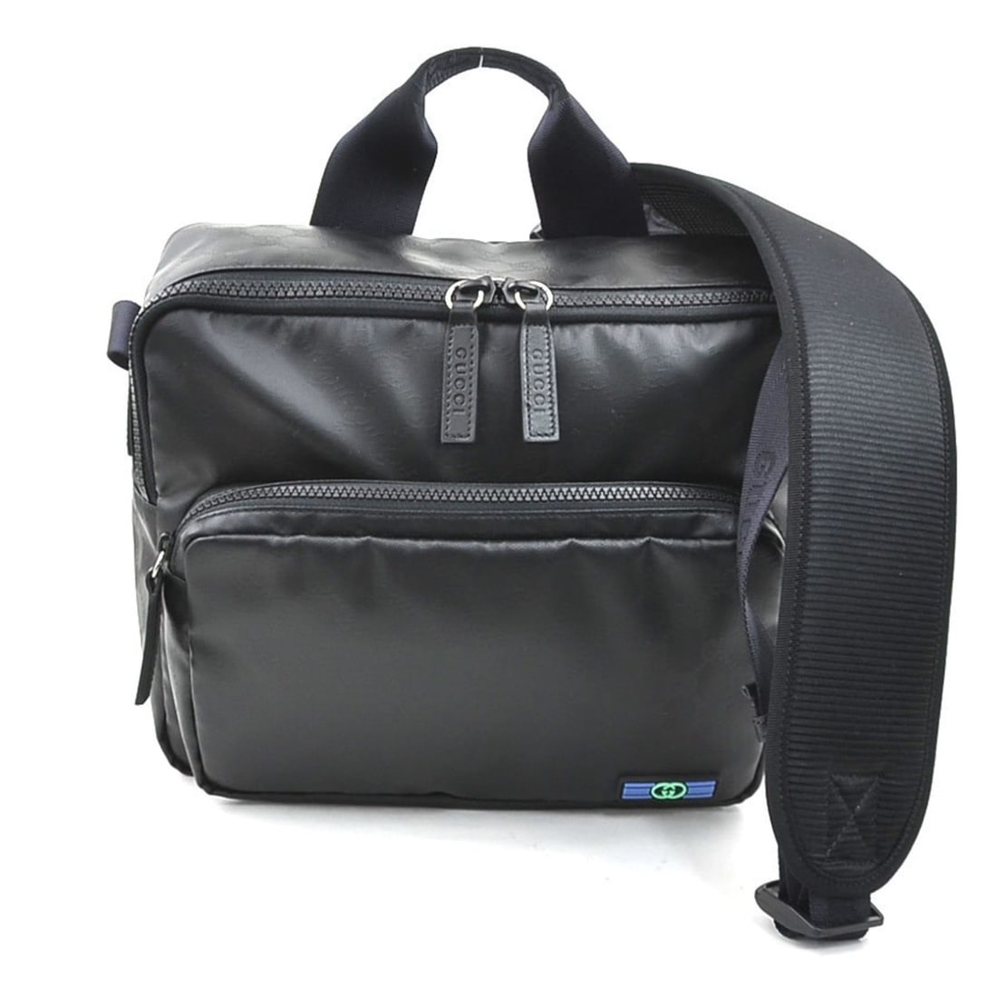 Gucci Shoulder Bag in Matte Crystal and PVC, Black, Men's, 782764, r10944g: --- Catalog ---Category: SizeSize (HxWxD): 26cm x 30cm x 13cm / 10.23'' x 11.81'' x 5.11''Category: DesignType: Shoulder bagColor: BlackGender: MenMaterial: PVC Category: GeneralMPN: 782764Brand: Gucc