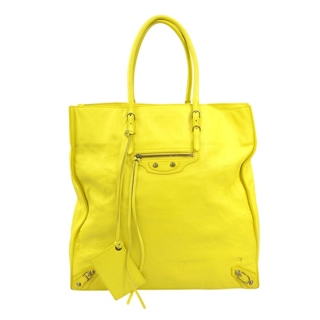 Balenciaga BALENCIAGA Handbag Paper Leather Yellow Women's e61291k: --- Catalog ---Category: SizeSize (HxWxD): 34.5cm x 35cm x 11.5cm / 13.58'' x 13.77'' x 4.52''Category: DesignType: HandbagColor: YellowGender: WomenMaterial: Leather Category: GeneralBrand: Balenciag