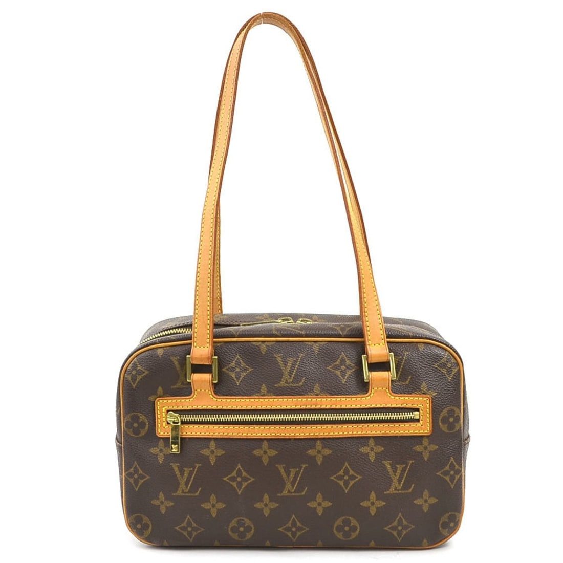 Louis Vuitton Monogram Cite MM Shoulder Bag in Canvas, Brown and Gold, Women's, M51182 e61275: --- Catalog ---Category: SizeSize (HxWxD): 16cm x 25.5cm x 10cm / 6.29'' x 10.03'' x 3.93''Category: DesignType: Shoulder bagColor: BrownGender: WomenMaterial: Monogram Hardware Color: GoldCategory: G