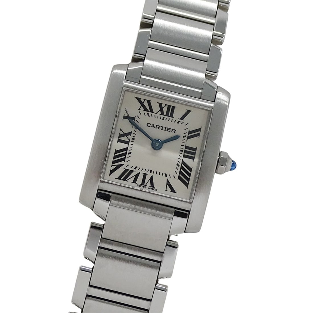 Cartier Tank Française Women's Watch, SM Quartz, QZ Stainless Steel, W51008Q3, Silver/Ivory,: --- Catalog ---Category: SizeWrist Size: 15.5cm / 6.1''Case Diameter: 20mm / 0.79''Category: DesignType: WristwatchGender: WomenColor (Dial): IvoryMaterial (Band): Stainless steelMaterial (Case): Stai