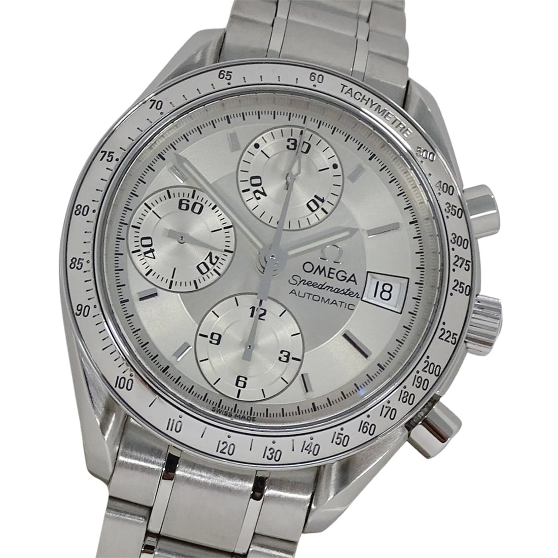 OMEGA Speedmaster 3513.30 Men's Watch, Date, Chronograph, Automatic, Stainless Steel, Silver,: --- Catalog ---Category: SizeWrist Size: 19cm / 7.48''Case Diameter: 38mm / 1.5''Category: DesignType: WristwatchGender: MenColor (Dial): SilverMaterial (Band): Stainless steelMaterial (Case): Stainle