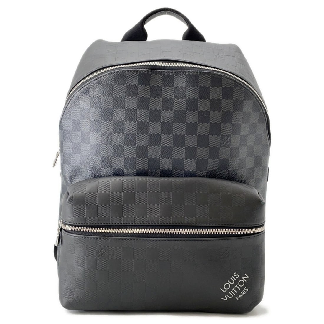 Louis Vuitton Damier Squared Discovery Backpack PM N40436, Black, Men's Bag, Damier, LOUIS VUITTON: --- Catalog ---Category: SizeWeight: 1.1kg / 2.42lb.Size (HxWxD): 40cm x 30cm x 16cm / 15.74'' x 11.81'' x 6.29''Category: DesignType: BackpackColor: BlackGender: MenClosure: ZipperHardware Color: Sil