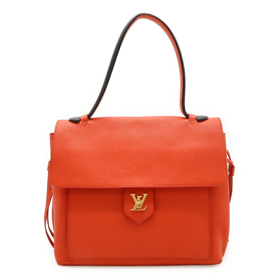 LOUIS VUITTON Lockme PM Handbag, One-Handle Leather, Orange Red, Black, M50360: --- Catalog ---Category: SizeSize (HxWxD): 23cm x 26.5cm x 12.5cm / 9.05'' x 10.43'' x 4.92''Category: DesignType: HandbagColor: Orange redGender: WomenMaterial: Leather Category: GeneralMPN: M50360Br