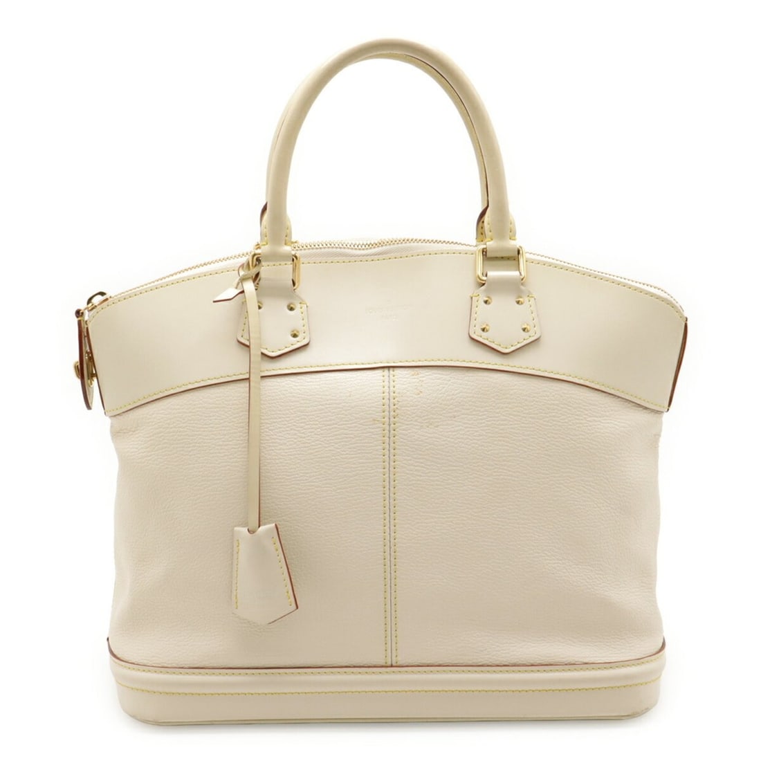 LOUIS VUITTON Suhali Lockit MM Handbag Tote Bag in Blanc and White Leather, M91874: --- Catalog ---Category: SizeSize (HxWxD): 29cm x 33cm x 17cm / 11.41'' x 12.99'' x 6.69''Category: DesignType: Handbag, Tote bagColor: BlancGender: WomenMaterial: Suhali leather , Leather Category: G