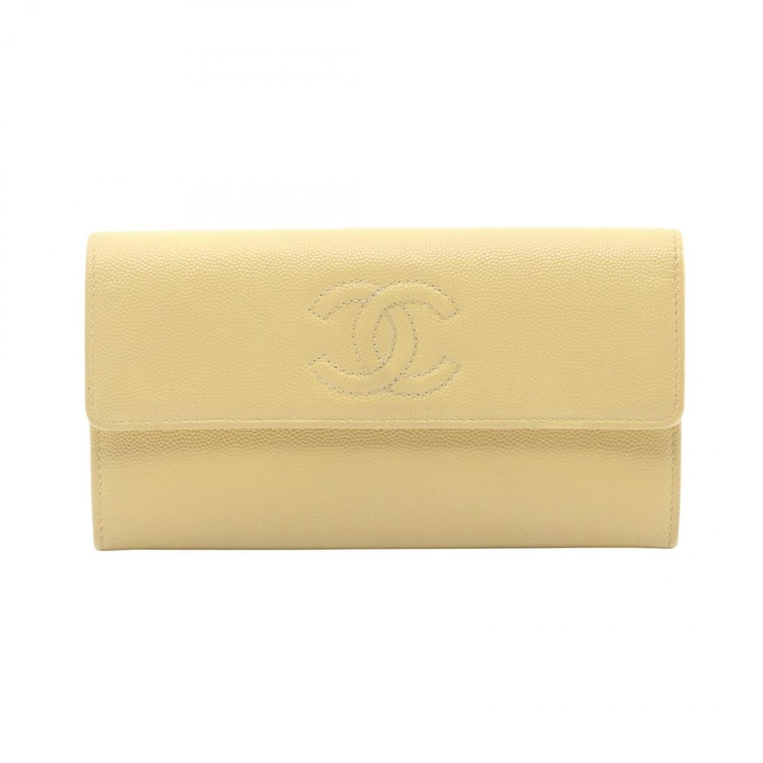 Chanel Coco Mark Bifold Long Wallet in Grained Calfskin Leather, Yellow, for Women: --- Catalog ---Category: SizeSize (HxWxD): 10.5cm x 19.5cm x 3.5cm / 4.13'' x 7.67'' x 1.37''Category: DesignType: Long wallet (bi-fold)Color: YellowGender: WomenMaterial: Leather Category: GeneralBra