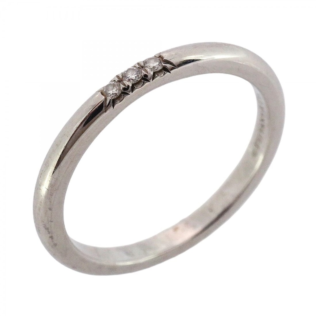 Tiffany Forever 3PD Pt950 Platinum Diamond Ring, Size 11, Women's: --- Catalog ---Category: SizeJP Size: 11US Size: 6Category: DesignType: Band ringStone: DiamondGender: WomenMaterial: Platinum 950Category: GeneralBrand: Tiffany--- Item List ---Section: ConditionRank