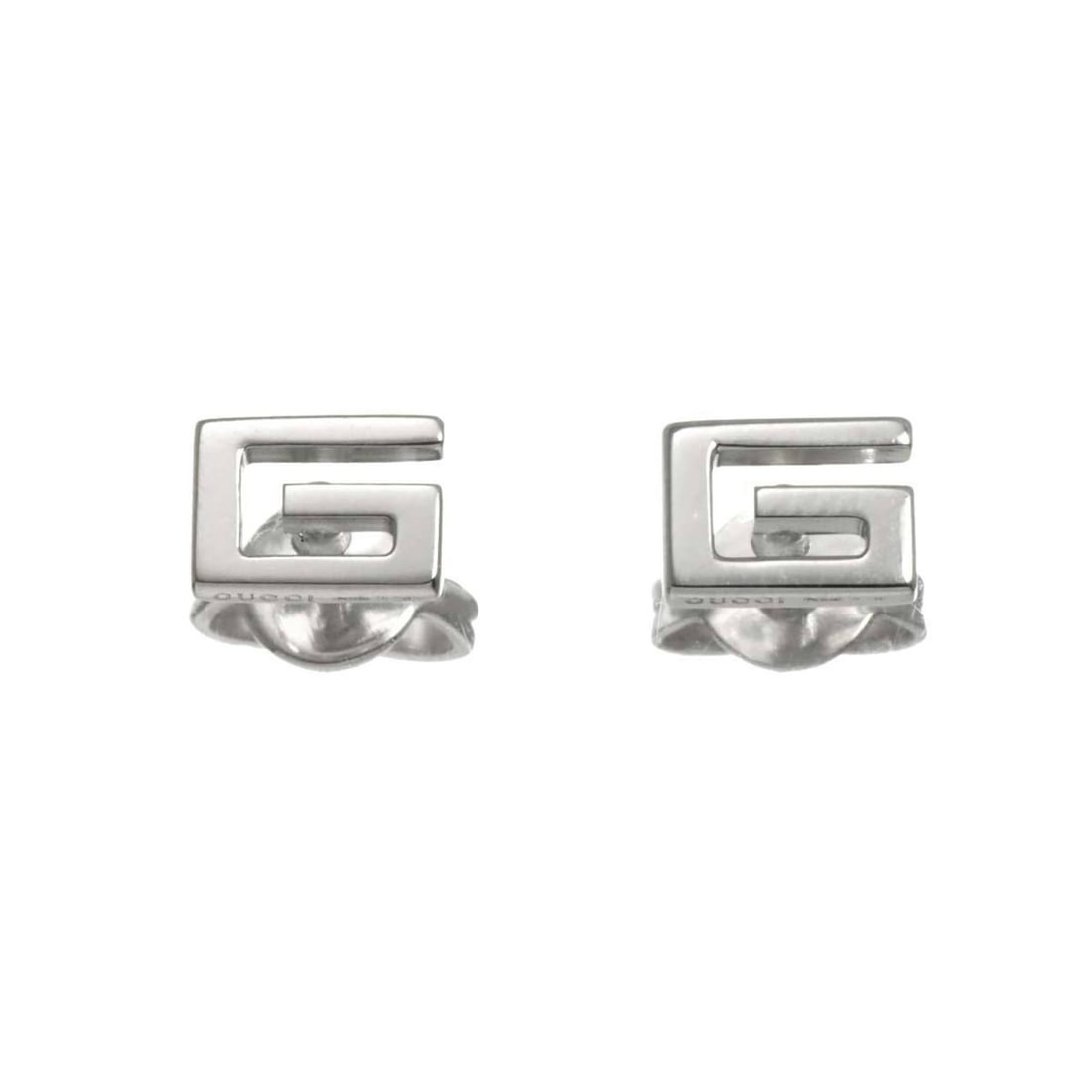 Gucci G Earrings in 18K White Gold (750): --- Catalog ---Category: SizeSize (HxWxD): 4.60mm x 6.20mm / 0.18'' x 0.24''Category: DesignType: Stud earringsGender: WomenMaterial: White gold (18K)Category: GeneralBrand: Gucci--- Item List ---Sect