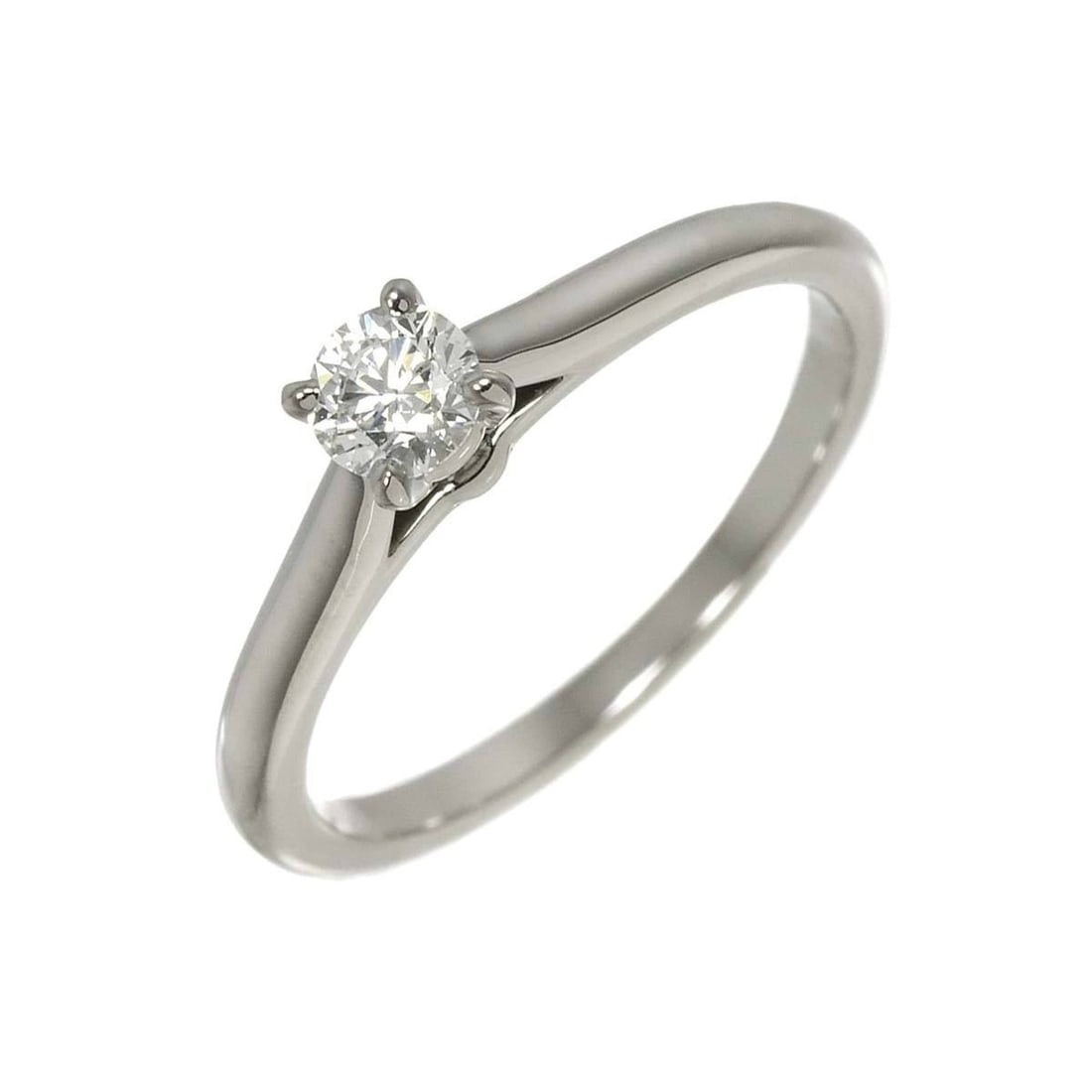 Cartier Platinum Solitaire Ring with 0.25ct Diamond, F/VVS2/3EX #52: --- Catalog ---Category: SizeUS Size: 6.5Brand Size: 52Category: DesignType: Band ringGender: WomenMaterial: Platinum 950Category: GeneralBrand: Cartier--- Item List ---Section: ConditionRanking: Rank