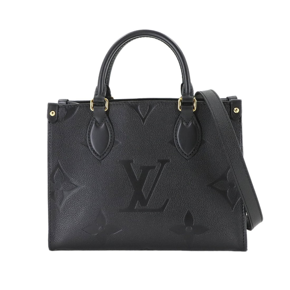 Louis Vuitton Monogram Empreinte On-the-Go PM 2-way Tote/Shoulder Bag, Noir, M45653, RFID: --- Catalog ---Category: SizeSize (HxWxD): 19cm x 25cm x 10cm / 7.48'' x 9.84'' x 3.93''Category: DesignType: Shoulder bag, Tote bagColor: NoirMaterial: Monogram Empreinte Category: GeneralMPN: M45653