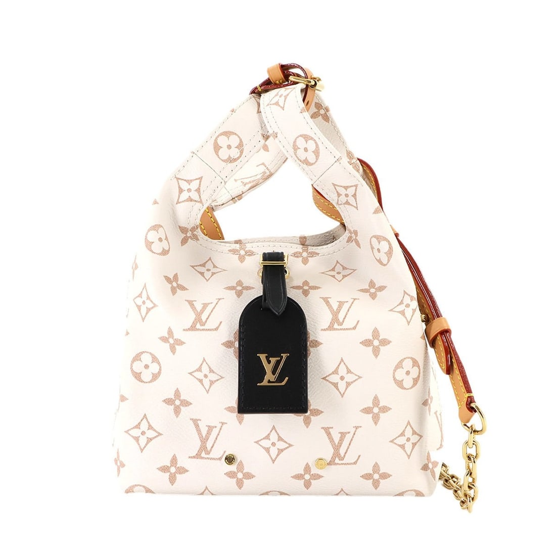 Louis Vuitton Monogram Dune Atlantis BB 2-way Hand/Shoulder Bag, M24408, RFID: --- Catalog ---Category: SizeSize (HxWxD): 17.5cm x 18.5cm x 7cm / 6.88'' x 7.28'' x 2.75''Category: DesignType: Handbag, Shoulder bagColor: DuneGender: WomenMaterial: Canvas , Leather Category: Gener
