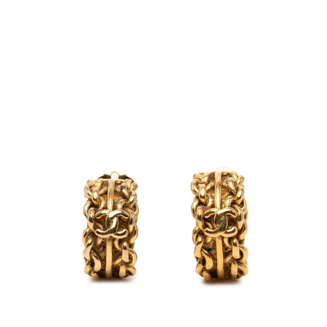 CHANEL Coco Mark Earrings, Gold Plated, Women's,: --- Catalog ---Category: SizeSize (HxWxD): 22.30mm x 11.50mm / 0.88'' x 0.45''Category: DesignType: Clip earringsColor: GoldGender: WomenMaterial: Gold platingCategory: GeneralBrand: Chanel--- Item Li