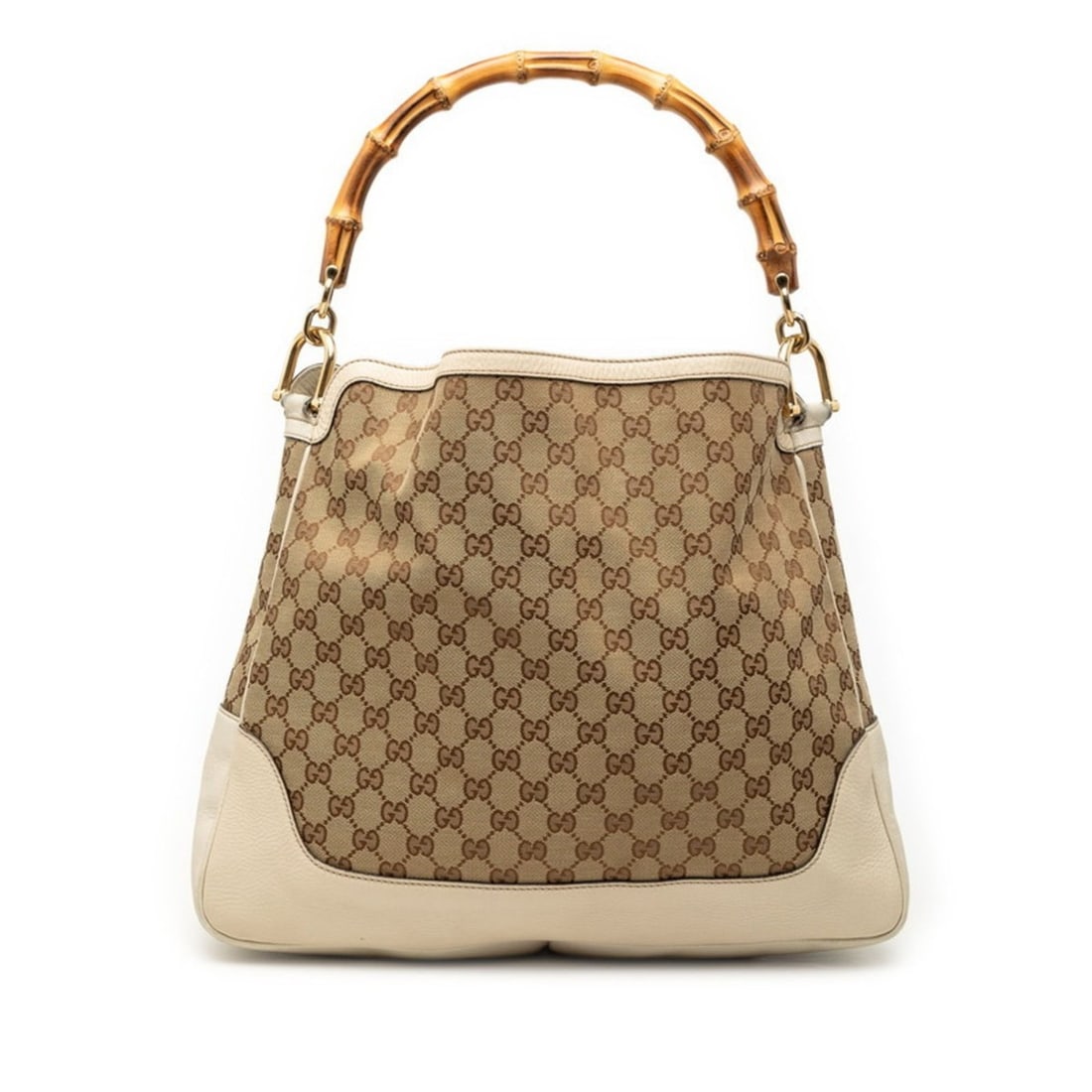 Gucci GG Canvas Bamboo Diana Shoulder Bag 282315 Beige White Leather Women's GUCCI: --- Catalog ---Category: SizeSize (HxWxD): 33.5cm x 39cm x 10cm / 13.18'' x 15.35'' x 3.93''Category: DesignType: Shoulder bagColor: Beige, WhiteGender: WomenMaterial: Canvas , Leather Category: Gener