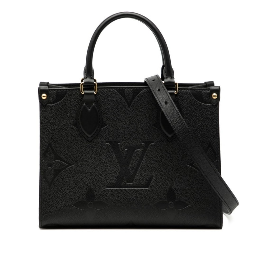 Louis Vuitton Monogram Empreinte On-the-Go PM Handbag/Shoulder Bag, 2-Way, M45653, Noir Black: --- Catalog ---Category: SizeSize (HxWxD): 19cm x 24.5cm x 10cm / 7.48'' x 9.64'' x 3.93''Category: DesignType: Handbag, Shoulder bagColor: Black, NoirGender: WomenMaterial: Leather Category: GeneralM