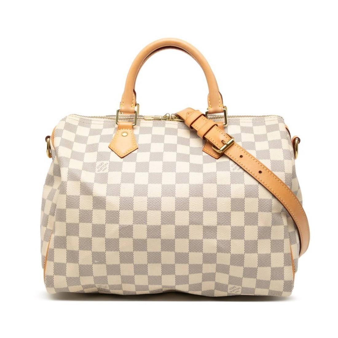 Louis Vuitton Damier Azur Speedy 30 Handbag/Shoulder Bag, 2-Way, N41533, White Leather, Women's,: --- Catalog ---Category: SizeSize (HxWxD): 21cm x 30cm x 17cm / 8.26'' x 11.81'' x 6.69''Category: DesignType: Handbag, Shoulder bagColor: WhiteGender: WomenMaterial: PVC , Leather Category: GeneralMP