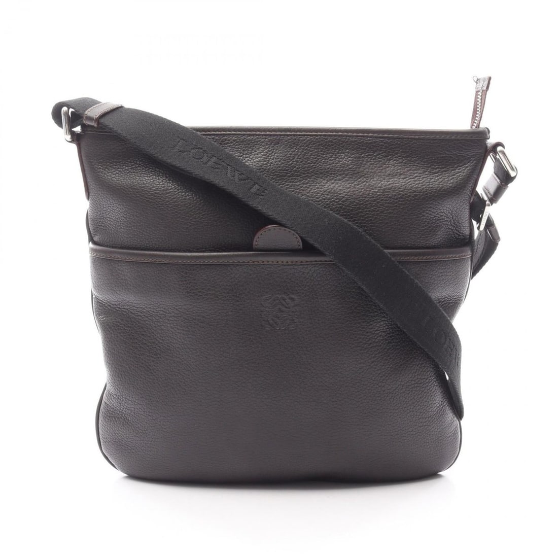 LOEWE Anagram Shoulder Bag, Leather, Women's, Brown: --- Catalog ---Category: SizeSize (HxWxD): 29cm x 28cm x 2cm / 11.41'' x 11.02'' x 0.78''Category: DesignType: Shoulder bagColor: BrownGender: WomenMaterial: Leather Category: GeneralBrand: Loewe--- I