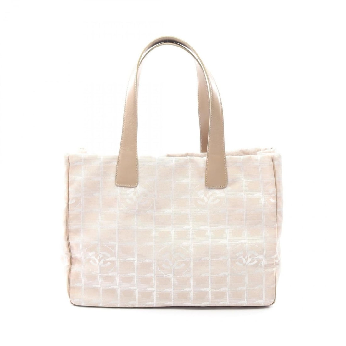 CHANEL New Travel Line MM Tote Bag, Leather, Nylon Canvas, Women's, Beige: --- Catalog ---Category: SizeSize (HxWxD): 25cm x 34cm x 14.5cm / 9.84'' x 13.38'' x 5.7''Category: DesignType: Tote bagColor: BeigeGender: WomenMaterial: New Travel Line , Leather Category: GeneralBr