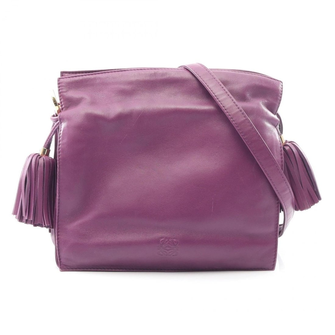 LOEWE Flamenco 22 Shoulder Bag, Leather, Women's, Purple: --- Catalog ---Category: SizeSize (HxWxD): 21cm x 22cm x 9cm / 8.26'' x 8.66'' x 3.54''Category: DesignType: Shoulder bagColor: PurpleGender: WomenMaterial: Leather Category: GeneralBrand: Loewe--- It