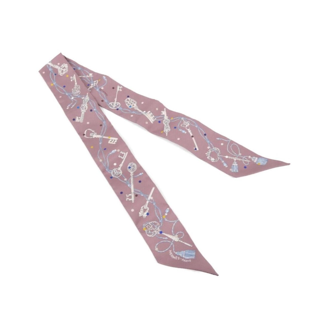 Hermes LES CLES A POIS Twilly Scarf 063871S: --- Catalog ---Category: SizeSize (LxW): 5cm x 86cm / 1.96'' x 33.85''Category: DesignType: ScarfColor: BrownGender: Men,WomenMaterial: Silk Category: GeneralMPN: 063871SBrand: Hermes--- Item List ---