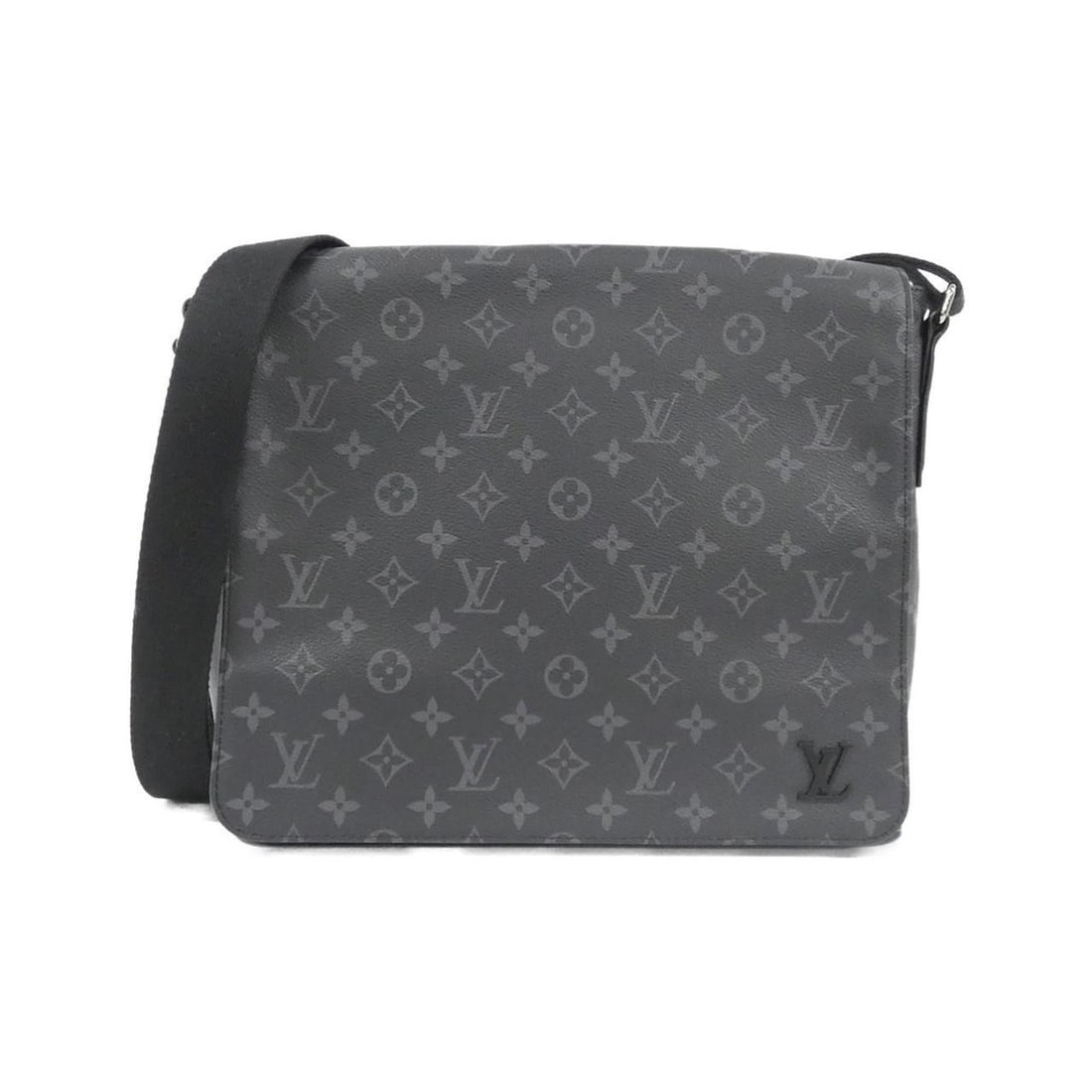 Louis Vuitton Monogram Eclipse District MM M44001 Shoulder Bag: --- Catalog ---Category: SizeWeight: 970g / 2.13lb.Size (HxWxD): 29cm x 32cm x 8cm / 11.41'' x 12.59'' x 3.14''Strap Length: 127cm / 49.99''Category: DesignType: Shoulder bagColor: BlackGender: MenMat
