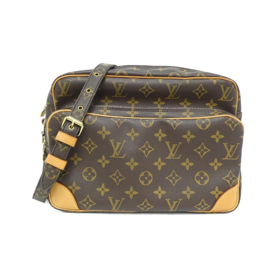 Louis Vuitton Monogram Nile M45244 Shoulder Bag: --- Catalog ---Category: SizeWeight: 800g / 1.76lb.Size (HxWxD): 20cm x 28cm x 12cm / 7.87'' x 11.02'' x 4.72''Strap Length: 94cm - 112cm / 37'' - 44.09''Category: DesignType: Shoulder bagColor: Marro