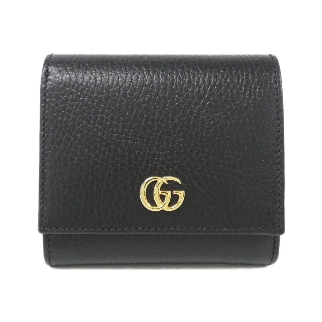 Gucci 598587 AAC1P wallet: --- Catalog ---Category: SizeSize (HxWxD): 10cm x 11cm x 3cm / 3.93'' x 4.33'' x 1.18''Category: DesignType: Wallet (bi-fold)Color: Black, GoldGender: Women,Men,UnisexMaterial: Leather Category: Gener