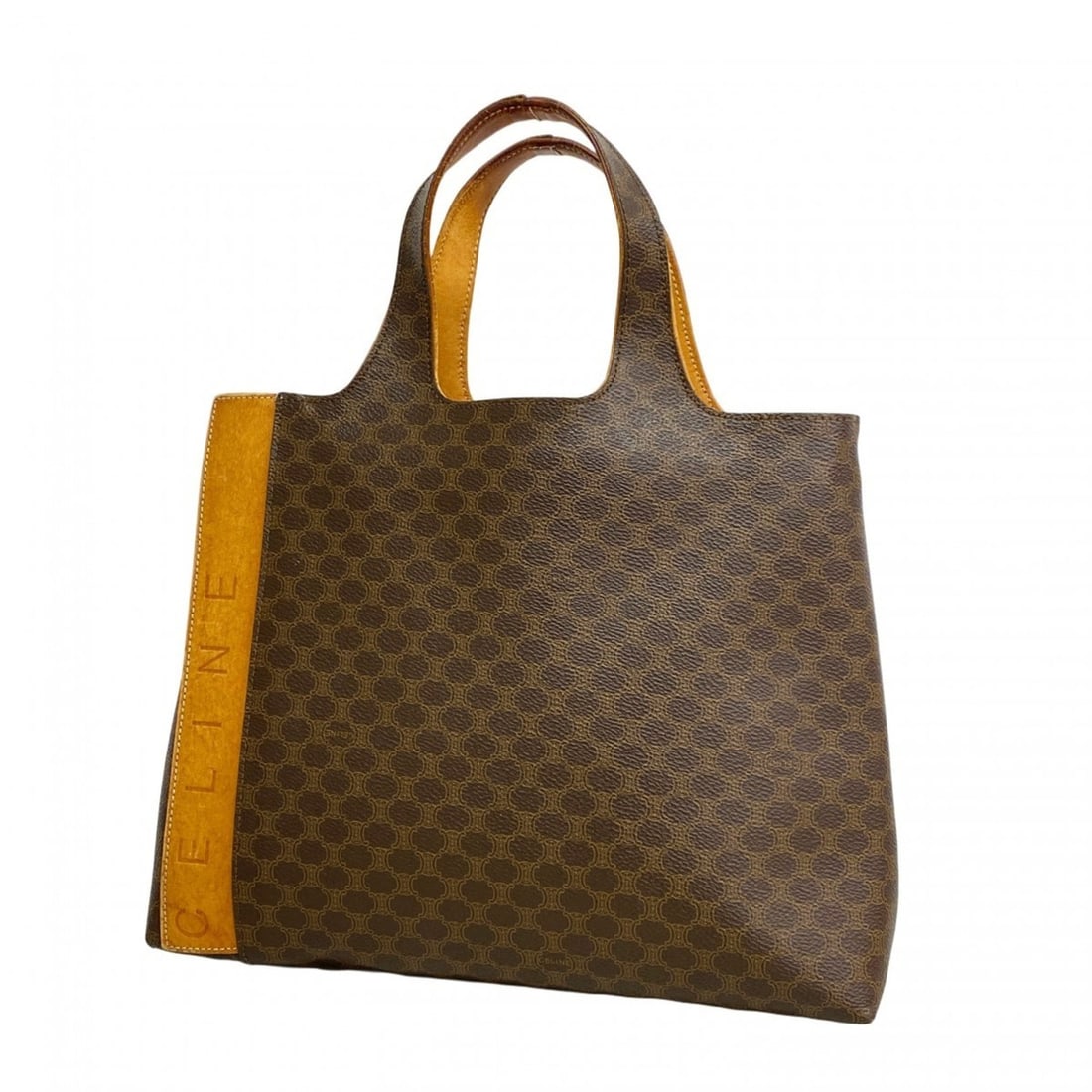 Celine tote bag, Macadam, brown, for women: --- Catalog ---Category: SizeSize (HxWxD): 22cm x 30cm x 8cm / 8.66'' x 11.81'' x 3.14''Category: DesignType: Tote bagColor: BrownGender: WomenMaterial: PVC Hardware Color: GoldCategory: GeneralBrand: