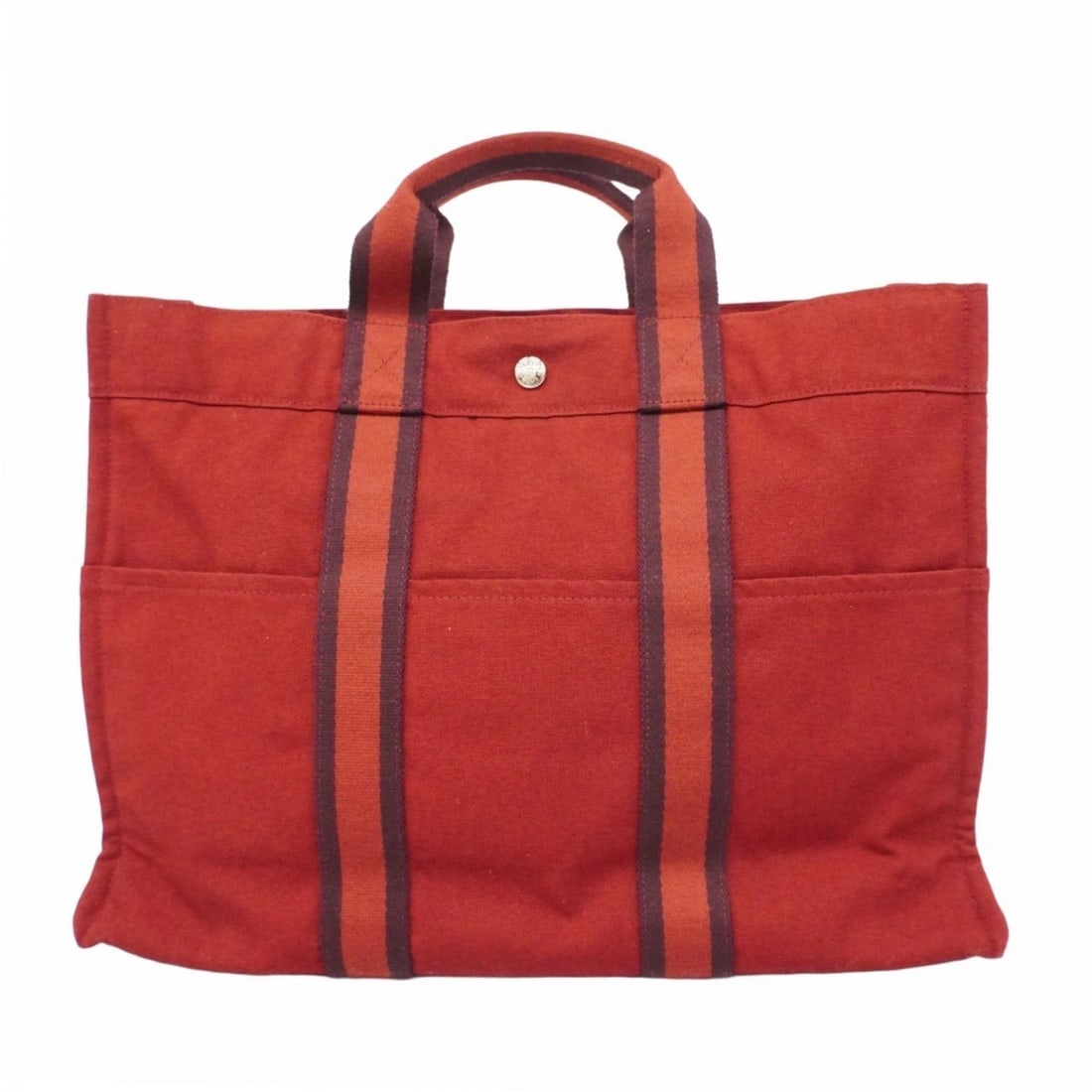 Hermes Tote Bag Foul Tou MM Canvas Red Women's: --- Catalog ---Category: SizeSize (HxWxD): 31cm x 43cm x 10cm / 12.2'' x 16.92'' x 3.93''Category: DesignType: Tote bagColor: Red colorGender: WomenMaterial: Canvas Hardware Color: SilverCategory: Gen