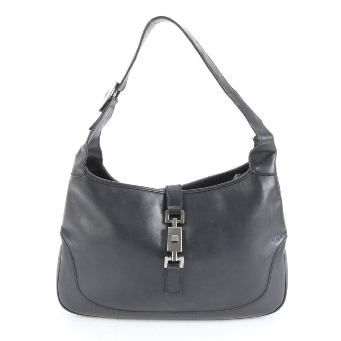 Gucci Jackie 00963 Leather Shoulder Bag One-Shoulder Tote Black Women's: --- Catalog ---Category: SizeSize (HxWxD): 22cm x 32cm x 4cm / 8.66'' x 12.59'' x 1.57''Category: DesignType: Shoulder bagColor: BlackGender: WomenMaterial: Leather Category: GeneralMPN: 00963Brand: G