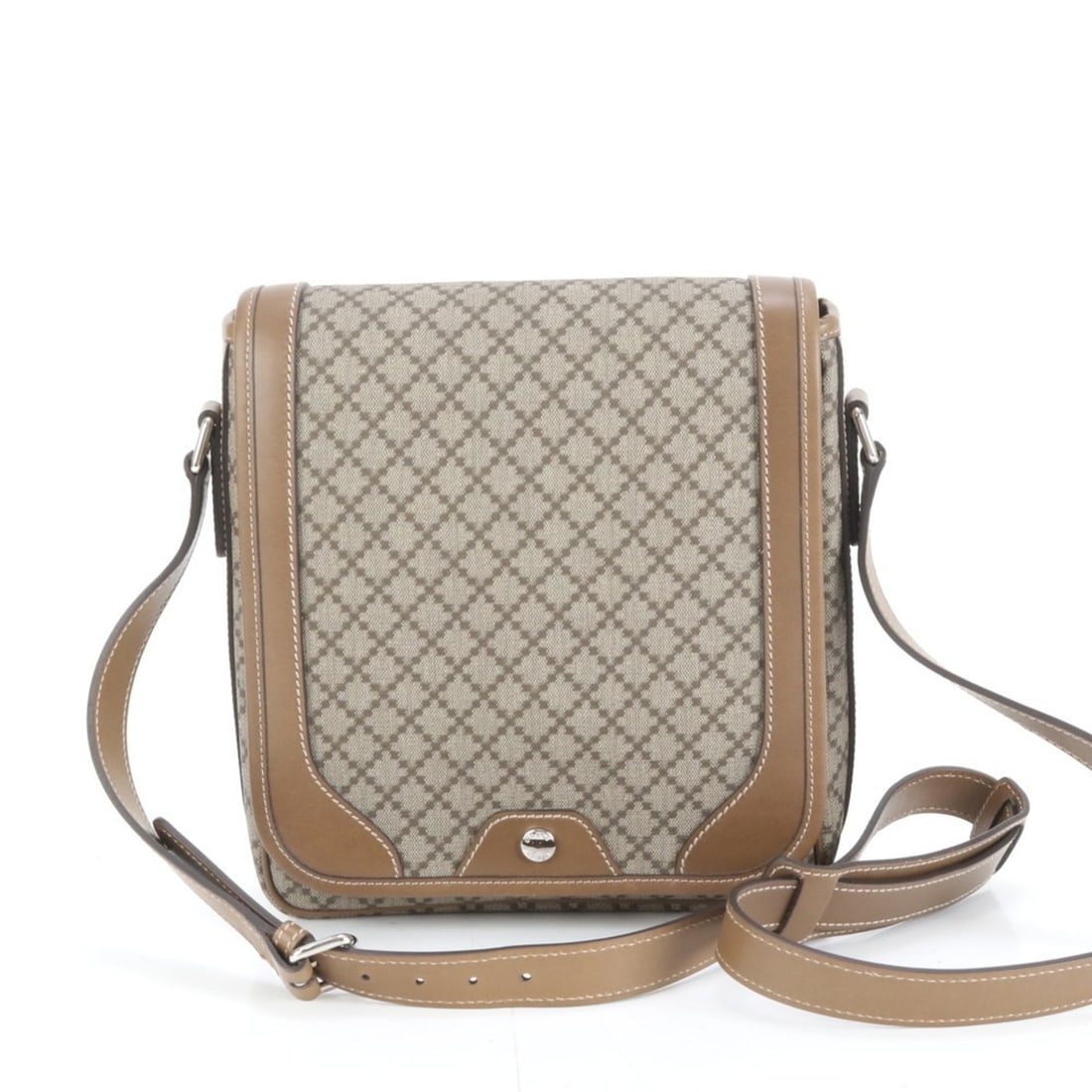 Gucci Diamante 295679 Leather Messenger Shoulder Bag, Brown, Men's: --- Catalog ---Category: SizeSize (HxWxD): 28cm x 23cm x 6cm / 11.02'' x 9.05'' x 2.36''Category: DesignType: Shoulder bagColor: BrownGender: MenMaterial: Leather , Coated canvas Category: GeneralMPN: