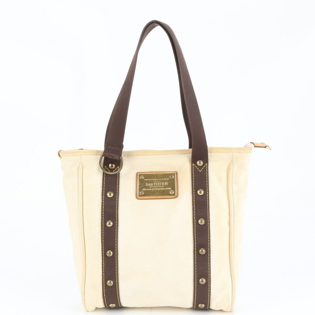 Louis Vuitton Antigua Cabas MM M40036 Leather Tote Bag Shoulder Handbag Women's: --- Catalog ---Category: SizeSize (HxWxD): 29cm x 27cm x 10cm / 11.41'' x 10.62'' x 3.93''Category: DesignType: Tote bagColor: EcruGender: WomenMaterial: Leather , Canvas Category: GeneralMPN: M40036B