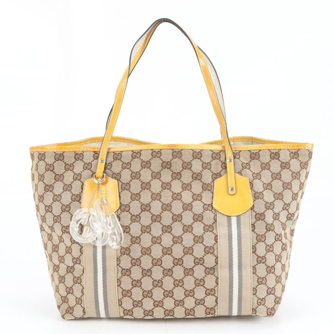 Gucci GG Canvas Jolie 211970 Leather Tote Bag Shoulder for Women: --- Catalog ---Category: SizeSize (HxWxD): 26cm x 31cm x 15cm / 10.23'' x 12.2'' x 5.9''Category: DesignType: Tote bagColor: Brown, YellowGender: WomenMaterial: Leather , Canvas Category: GeneralMPN: