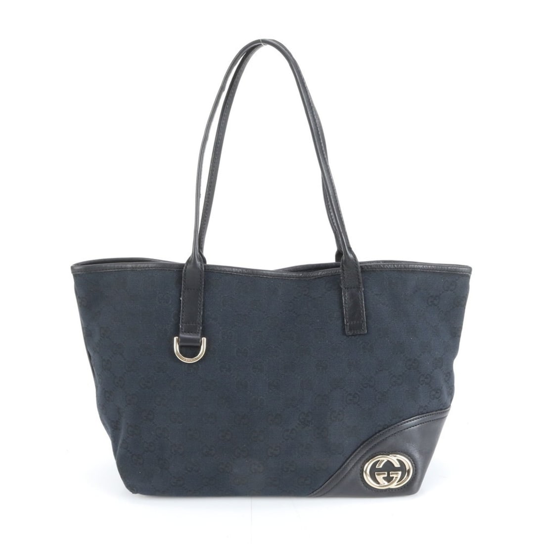 Gucci GG Canvas New Brit 169946 Leather Tote Bag Shoulder Handbag Women's: --- Catalog ---Category: SizeSize (HxWxD): 23cm x 28cm x 13cm / 9.05'' x 11.02'' x 5.11''Strap Length: 45cm / 17.71''Category: DesignType: Tote bagColor: BlackGender: WomenMaterial: Leather , Canvas C