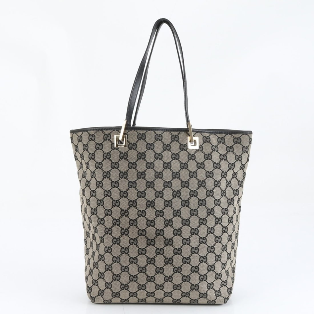 Gucci GG Canvas 002 1098 Leather Tote Bag Shoulder Handbag Black Women's: --- Catalog ---Category: SizeSize (HxWxD): 31cm x 24cm x 12cm / 12.2'' x 9.44'' x 4.72''Strap Length: 44cm / 17.32''Category: DesignType: Tote bagColor: BlackGender: WomenMaterial: GG canvas , Leather