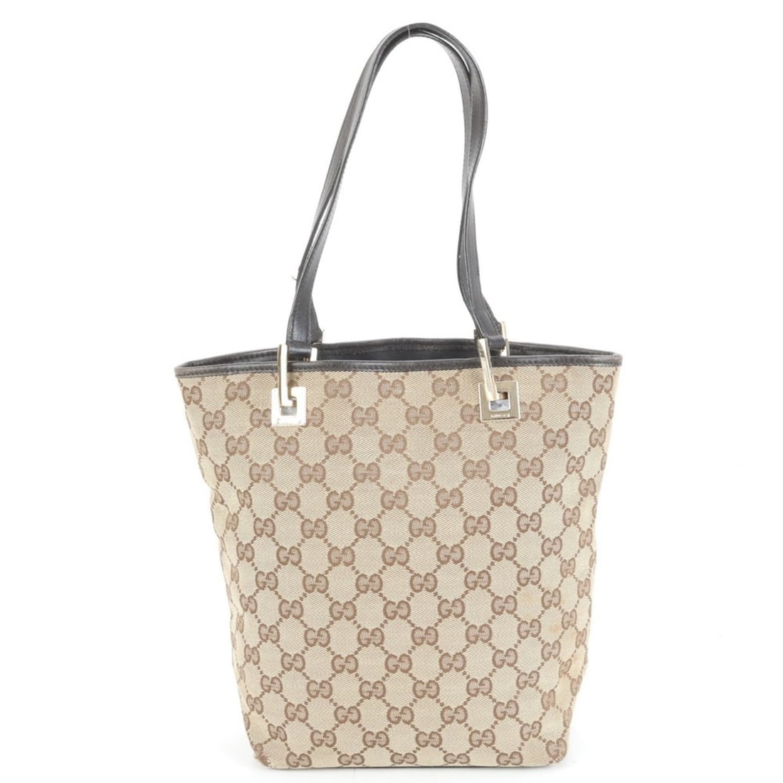 Gucci GG Canvas 002 1099 Leather Tote Bag Shoulder Handbag Brown Women's: --- Catalog ---Category: SizeSize (HxWxD): 25cm x 17cm x 10cm / 9.84'' x 6.69'' x 3.93''Strap Length: 48cm / 18.89''Category: DesignType: Tote bagColor: BrownGender: WomenMaterial: Leather , Canvas Ca
