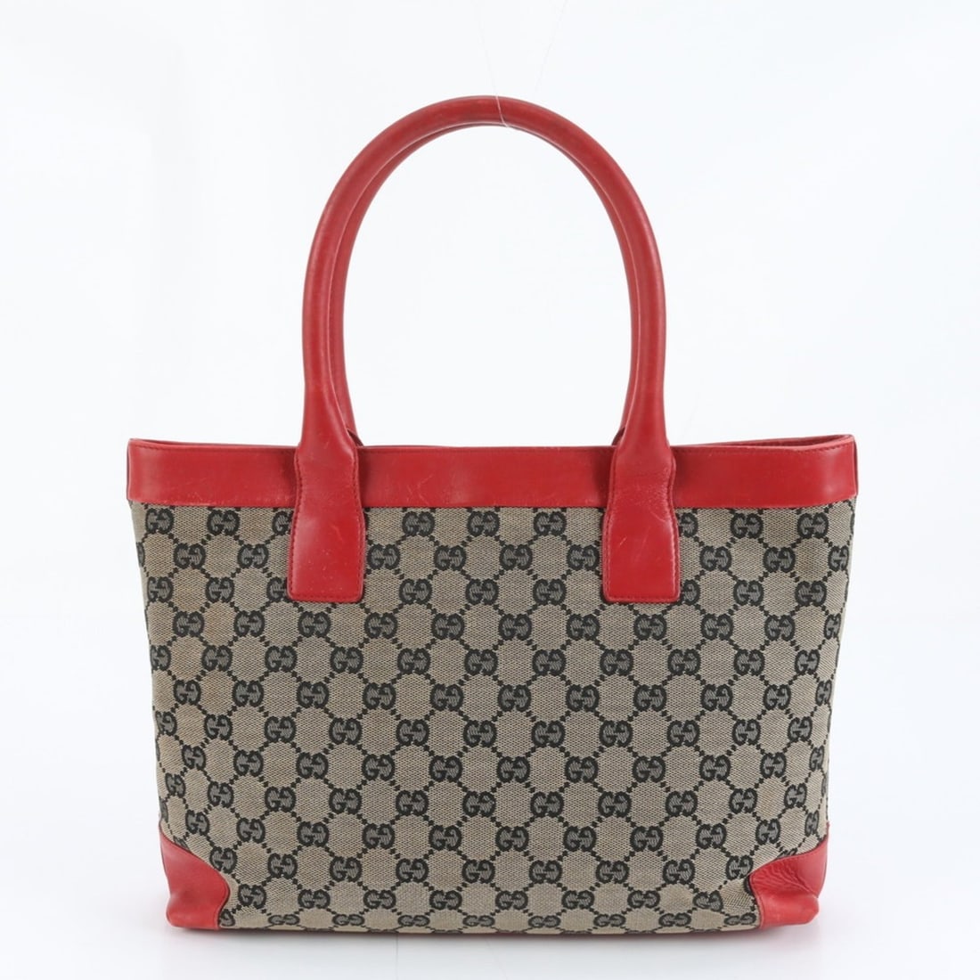 Gucci GG Canvas 002 1119 Leather Tote Bag Shoulder/Handbag Red Women's: --- Catalog ---Category: SizeSize (HxWxD): 24cm x 32cm x 10cm / 9.44'' x 12.59'' x 3.93''Handle Length: 43cm / 16.92''Category: DesignType: Tote bagColor: Red colorGender: WomenMaterial: GG canvas , L