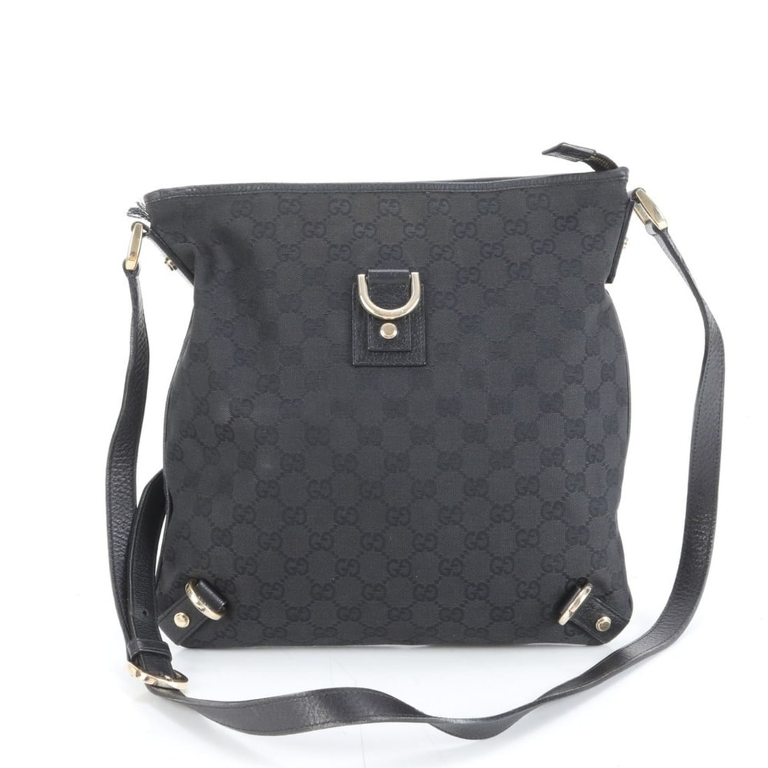 Gucci GG Canvas Abby 131326 Leather Shoulder Messenger Bag in Black for Men: --- Catalog ---Category: SizeSize (HxWxD): 30cm x 30cm x 1cm / 11.81'' x 11.81'' x 0.39''Category: DesignType: Shoulder bagColor: BlackGender: MenMaterial: Leather , Canvas Category: GeneralMPN: 13132