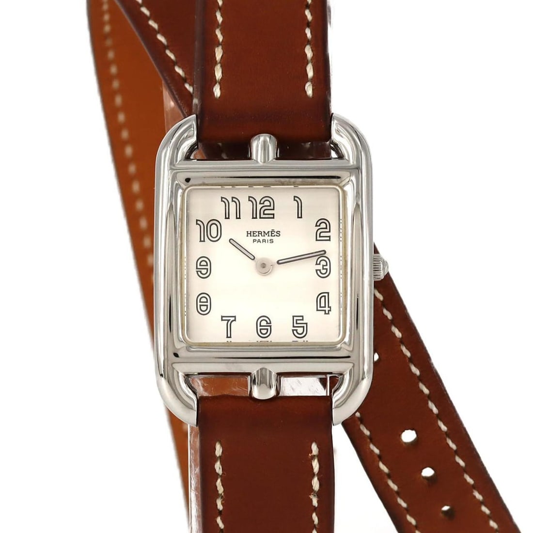 Hermès Cape Cod Double Tour CC1.210 Stainless Steel Quartz Watch: --- Catalog ---Category: SizeCase Diameter: 23mm / 0.91''Category: DesignType: WristwatchGender: WomenColor (Dial): SilverMaterial (Case): Stainless steelCategory: GeneralMPN: CC1.210Brand: HermesCate