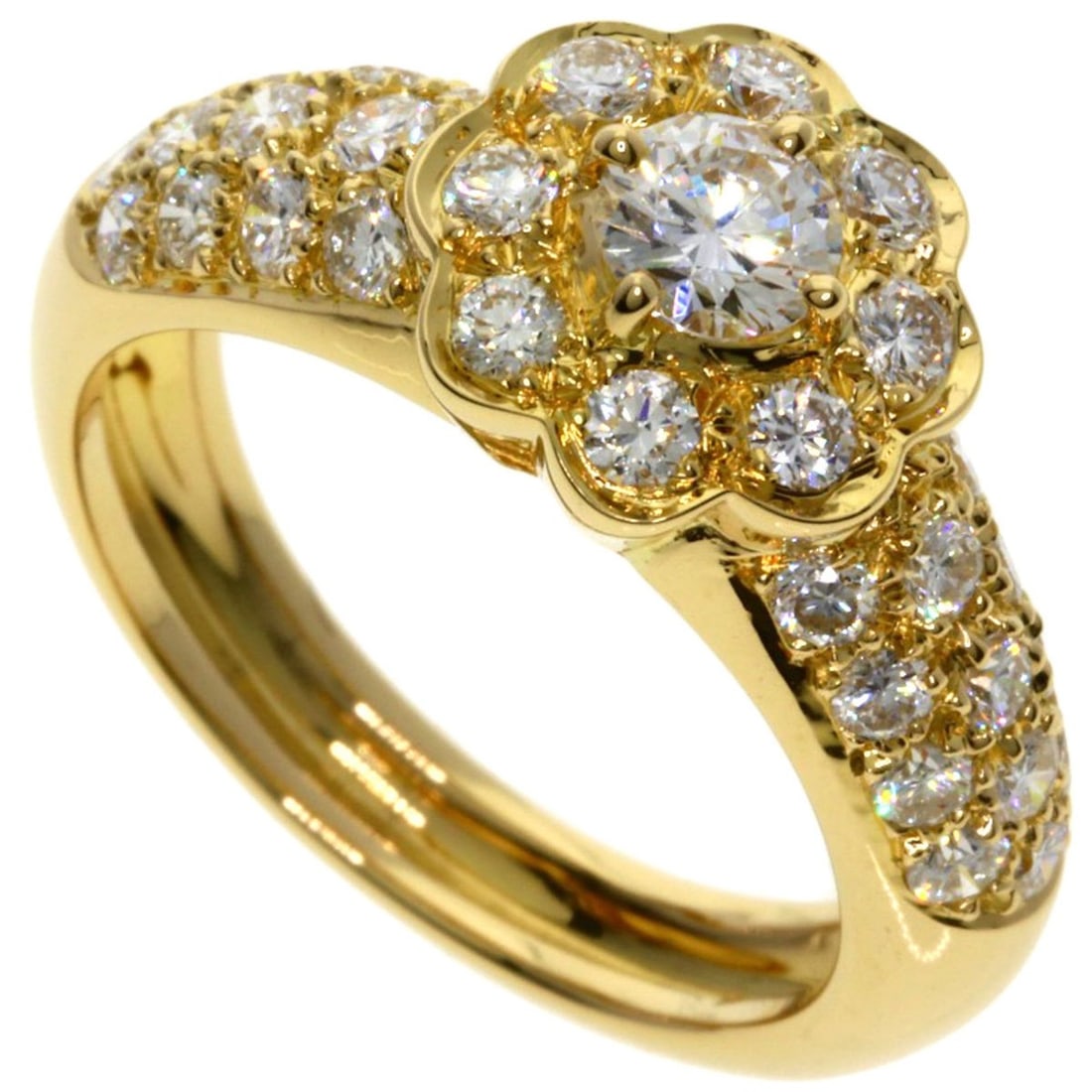 Boucheron Diamond #52 Ring, 18K Yellow Gold, Women's: --- Catalog ---Category: SizeJP Size: 12US Size: 6.5Category: DesignColor: GoldGender: WomenMaterial: Yellow goldCategory: GeneralBrand: Boucheron--- Item List ---Section: ConditionRanking: Rank A Use