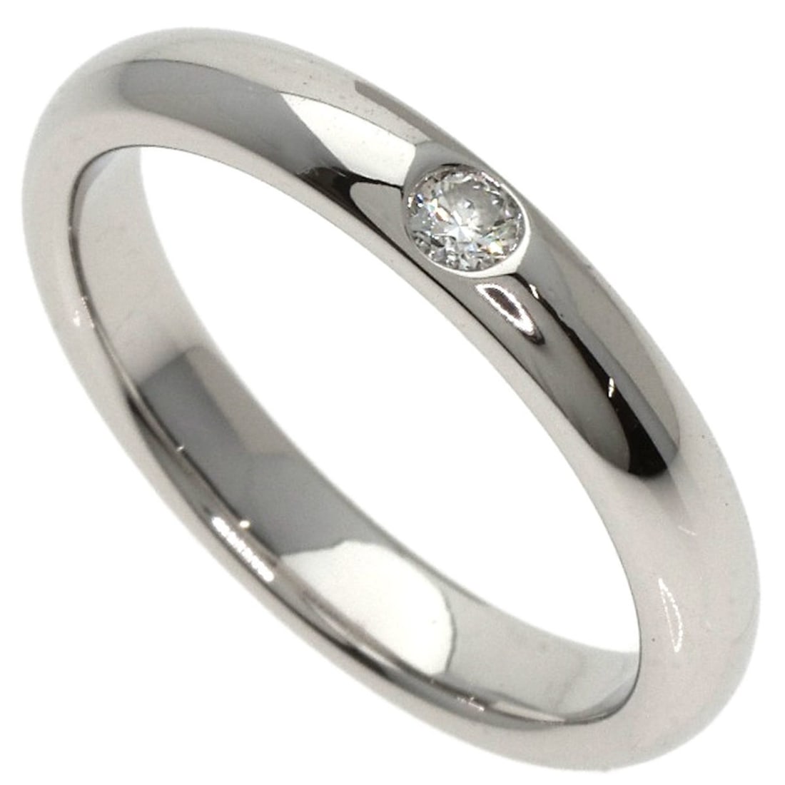 Harry Winston Wedding Ring with 1 Diamond, Platinum PT950, Women's: --- Catalog ---Category: SizeJP Size: 7.5US Size: 4Category: DesignType: Band ringStone: DiamondGender: WomenMaterial: Platinum 950Category: GeneralBrand: Harry Winston--- Item List ---Section: Condit