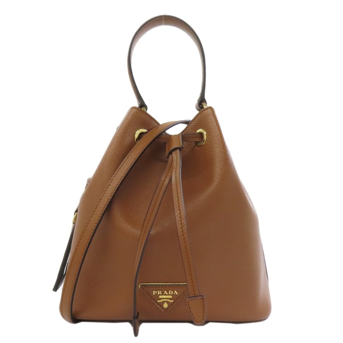 Prada 1BE032 Logo Hardware 2-Way Handbag PVC Women's PRADA: --- Catalog ---Category: SizeSize (HxWxD): 22cm x 22cm x 14cm / 8.66'' x 8.66'' x 5.51''Strap Length: 109cm - 119cm / 42.91'' - 46.85''Category: DesignType: HandbagColor: BrownGender: WomenMaterial: P