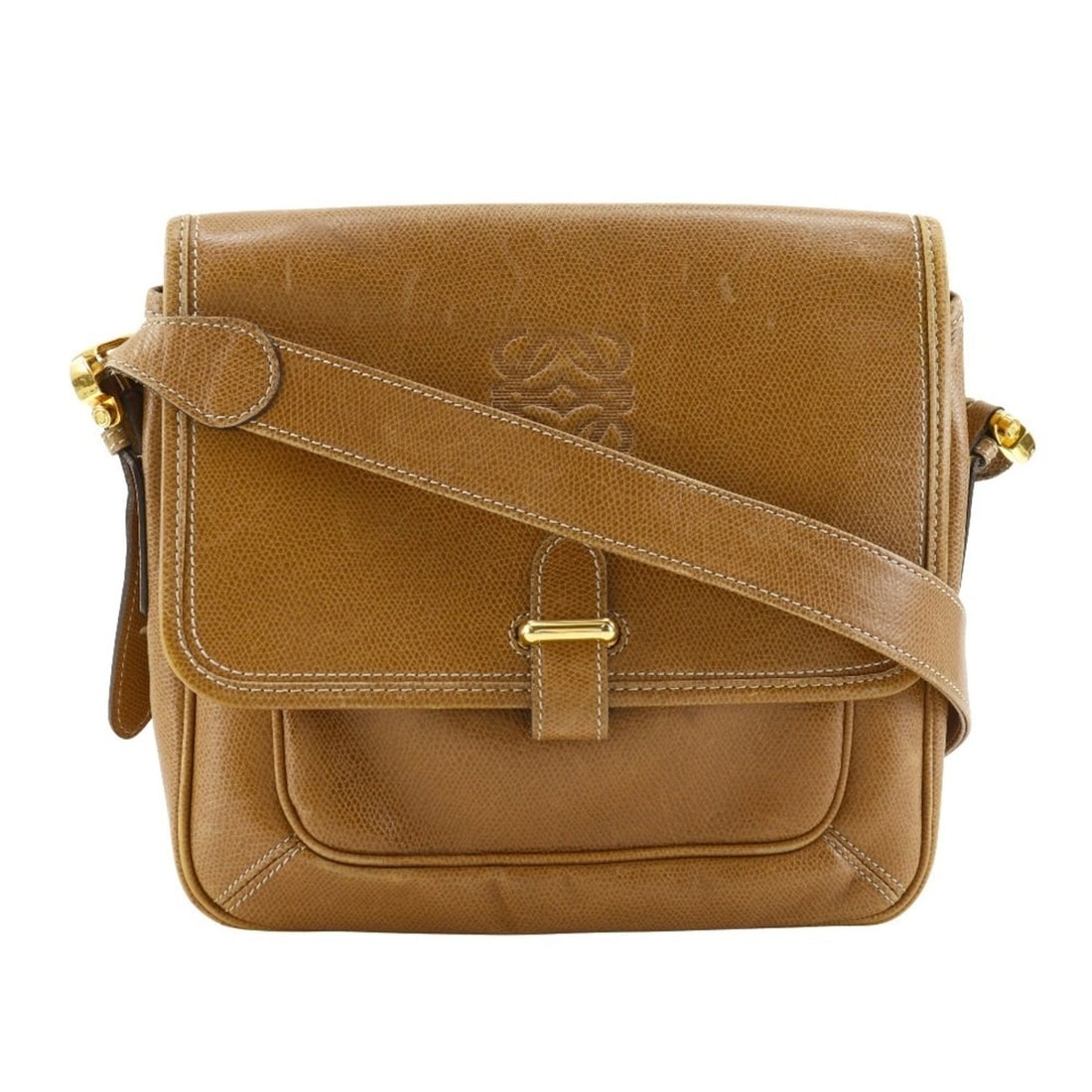 LOEWE Anagram Shoulder Bag Calf Brown Flap Women's: --- Catalog ---Category: SizeSize (HxWxD): 23cm x 23cm x 8cm / 9.05'' x 9.05'' x 3.14''Category: DesignType: Shoulder bagColor: BrownGender: WomenMaterial: Leather Leather/Fur Type: CalfskinCategory: