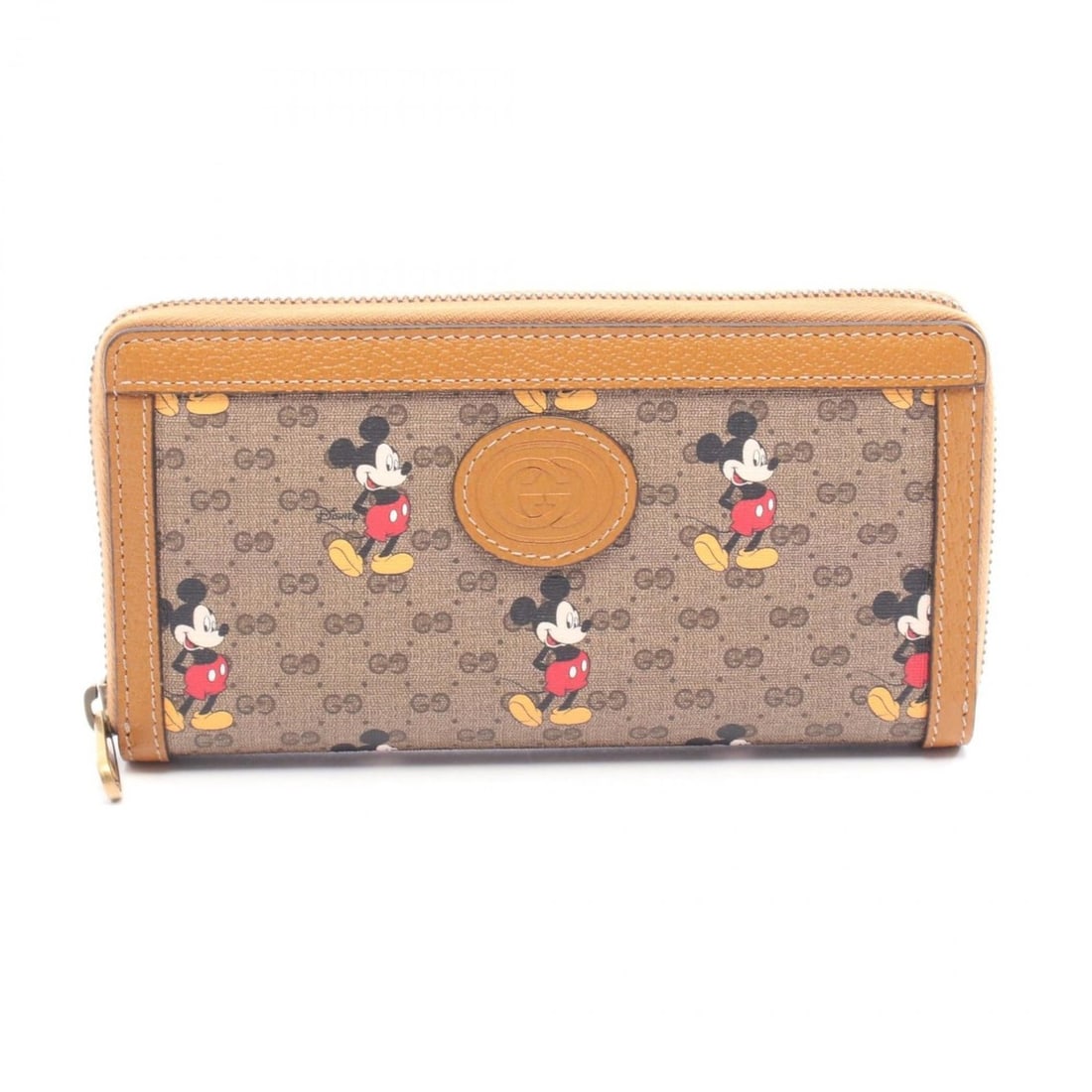 Gucci x Disney Mickey Mouse Mini GG Supreme Round Long Wallet, Leather, Men's and Women's, Beige,: --- Catalog ---Category: SizeSize (HxWxD): 10cm x 18.5cm x 2cm / 3.93'' x 7.28'' x 0.78''Category: DesignType: Long wallet (bi-fold)Color: Beige, Brown, Multi-colorGender: Men,WomenMaterial: GG Suprem