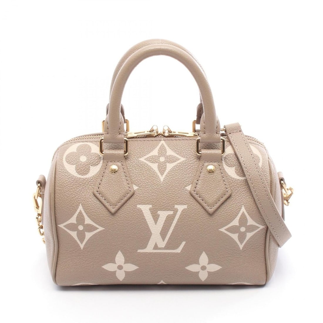 Louis Vuitton Speedy Bandouliere 20 Handbag, Monogram Empreinte Leather, Beige, Women's, M46575: --- Catalog ---Category: SizeSize (HxWxD): 16cm x 20.5cm x 11cm / 6.29'' x 8.07'' x 4.33''Category: DesignType: HandbagColor: Beige, TourterelleGender: WomenMaterial: Monogram Empreinte Category: Gene