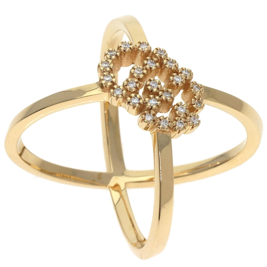 Gucci GG Running Diamond #8 Ring in 18K Yellow Gold for Women: --- Catalog ---Category: SizeJP Size: 8US Size: 4.5Category: DesignType: Band ringStone: DiamondGender: WomenMaterial: Yellow gold (18K)Category: GeneralBrand: Gucci--- Item List ---Section: Condition