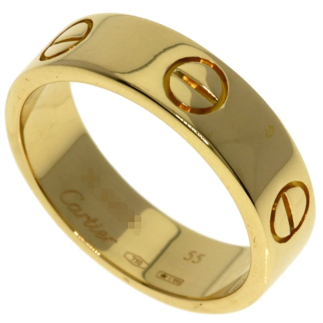 Cartier Love Ring #55 18K Yellow Gold Women's: --- Catalog ---Category: SizeJP Size: 15US Size: 7.5Category: DesignType: Band ringGender: WomenMaterial: Yellow gold (18K)Category: GeneralBrand: Cartier--- Item List ---Section: ConditionRanking: Ra