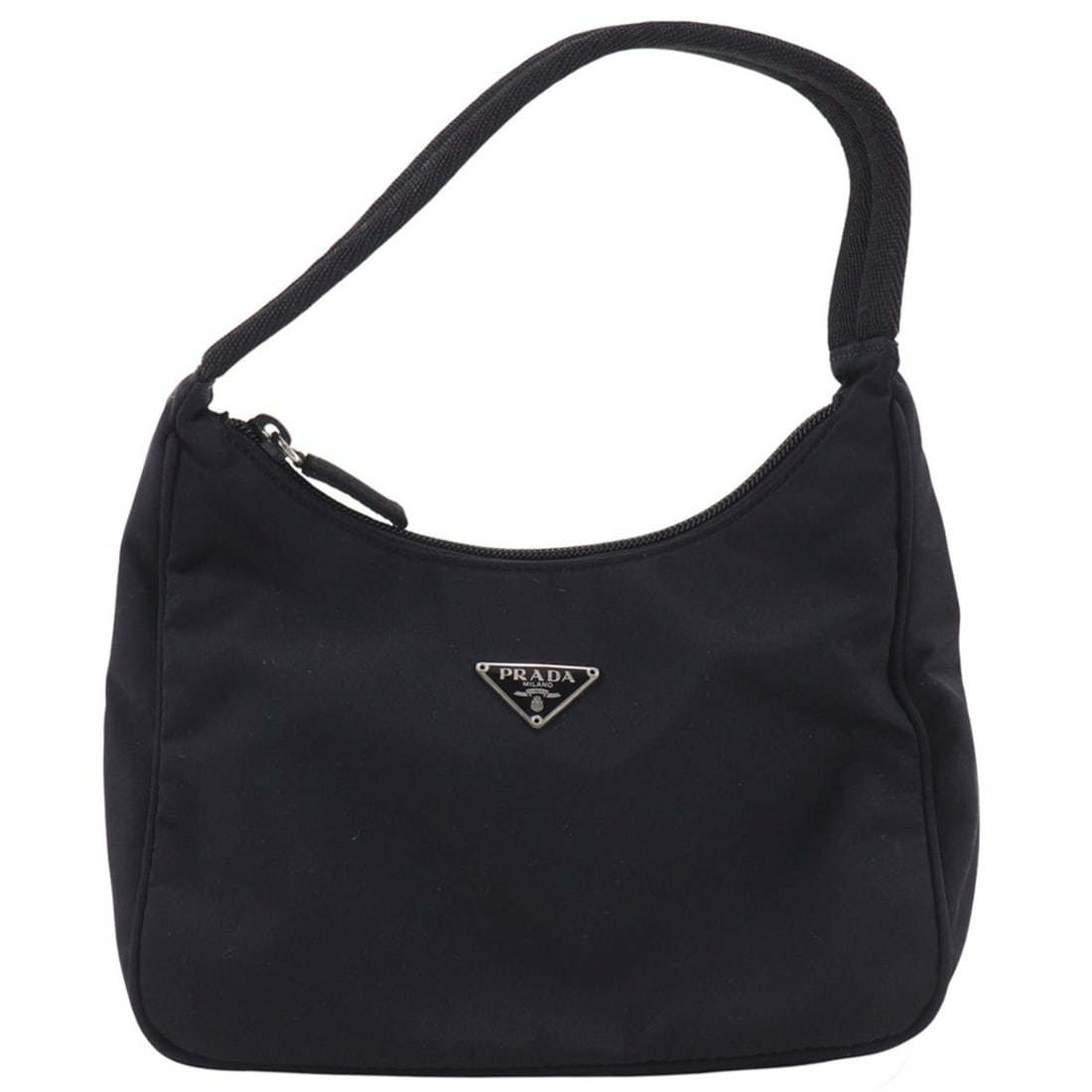 Prada Hobo Shoulder Bag/Mini Handbag MV515 Nylon Black Zipper for Women: --- Catalog ---Category: SizeSize (HxWxD): 13cm x 21cm x 7cm / 5.11'' x 8.26'' x 2.75''Category: DesignType: Handbag, Shoulder bagColor: BlackGender: WomenMaterial: Nylon Category: GeneralMPN: MV515Br
