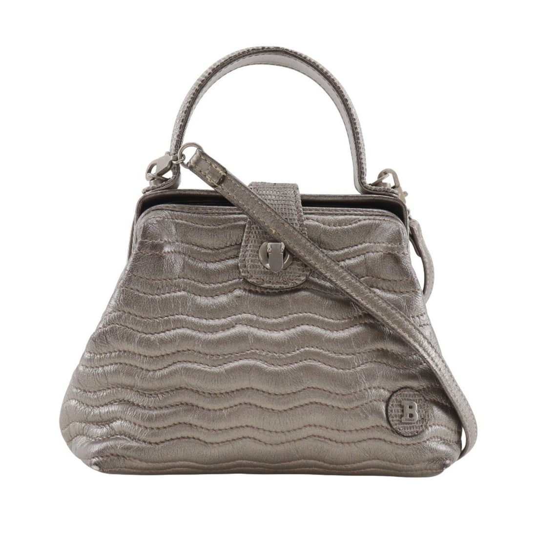 BALLY 2WAY Shoulder Handbag Leather Bronze 2way Clasp 2WAYShoulder Women's: --- Catalog ---Category: SizeSize (HxWxD): 12cm x 15cm x 6cm / 4.72'' x 5.9'' x 2.36''Category: DesignType: HandbagColor: BronzeGender: WomenMaterial: Leather Category: GeneralBrand: Bally--- Item Lis