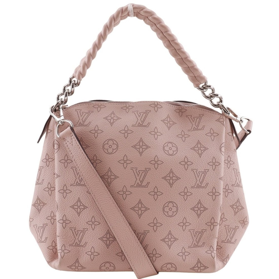 Louis Vuitton Babylon Chain BB Shoulder Bag 2WAY M51219 Monogram Mahina Magnolia 2018 Pink AH0168 A5: --- Catalog ---Category: SizeSize (HxWxD): 23cm x 20cm x 12cm / 9.05'' x 7.87'' x 4.72''Category: DesignType: Shoulder bagColor: Magnolia, PinkGender: WomenMaterial: Mahina leather , Monogram Outer Po