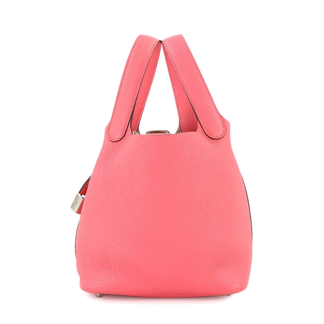 Hermes Hermès Picotin Lock 18 PM handbag in Taurillon Clemence leather with Rose Azalee accents and: --- Catalog ---Category: SizeSize (HxWxD): 18cm x 18cm x 13.5cm / 7.08'' x 7.08'' x 5.31''Category: DesignType: HandbagColor: Rose azaleeGender: WomenMaterial: Taurillon clemence leather Category: Gen